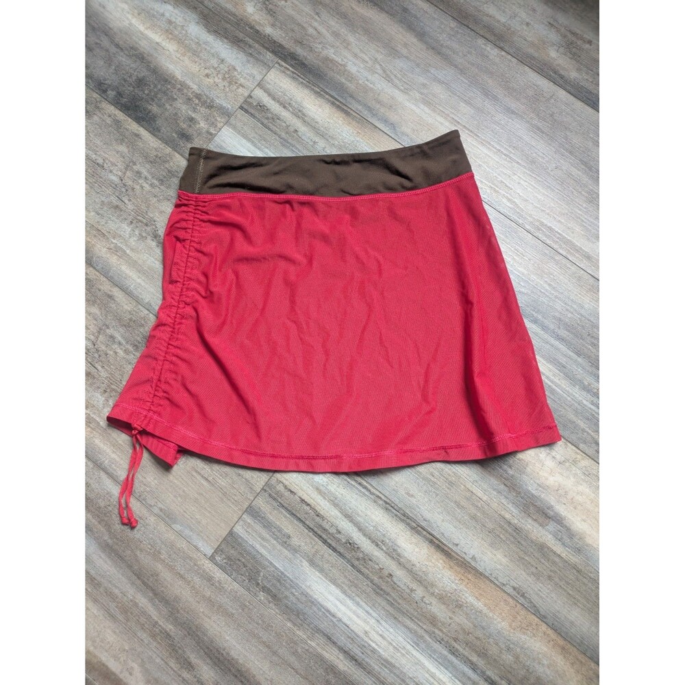 Lululemon Swimsuit Cover Up Skirt Red Women's 6 Ruching On the Side Sheer